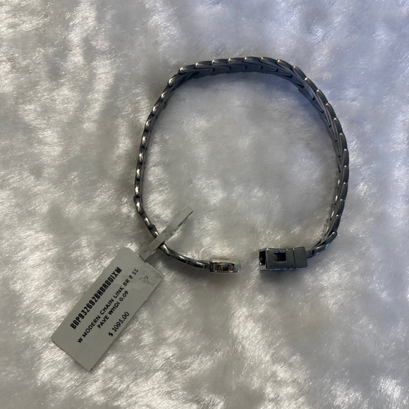 JOHN HARDY Modern Chain Diamond Chevron Link Sterling Silver Bracelet! - Picture 7 of 8